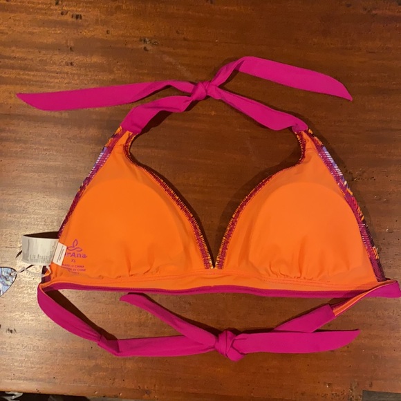 NWT Prana Lahari Halter Swim Top in Fuchsia Panama - Picture 8 of 8